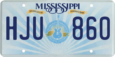 MS license plate HJU860