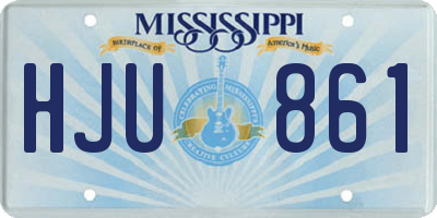 MS license plate HJU861