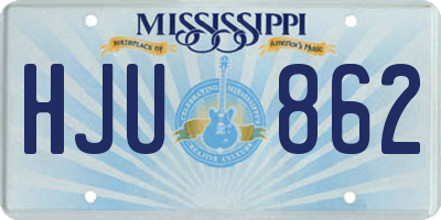 MS license plate HJU862