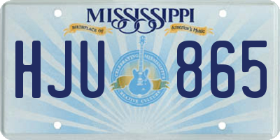 MS license plate HJU865