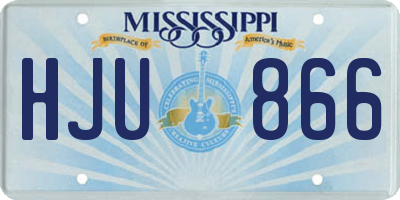 MS license plate HJU866