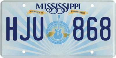 MS license plate HJU868