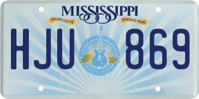 MS license plate HJU869
