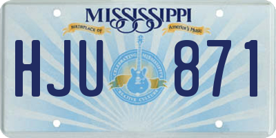 MS license plate HJU871
