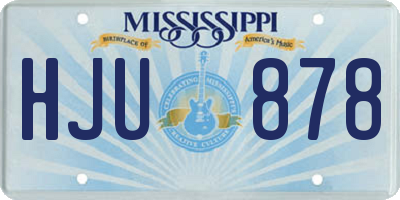MS license plate HJU878