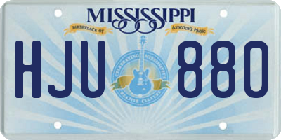 MS license plate HJU880