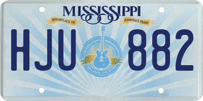 MS license plate HJU882