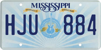 MS license plate HJU884