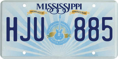 MS license plate HJU885