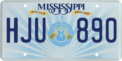 MS license plate HJU890