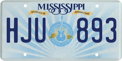 MS license plate HJU893