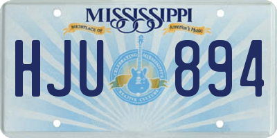 MS license plate HJU894