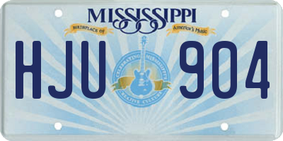 MS license plate HJU904