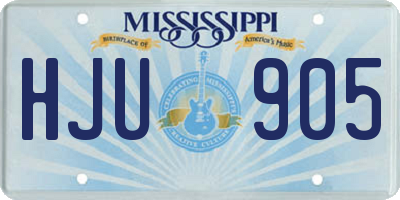 MS license plate HJU905