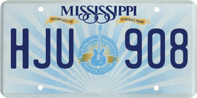 MS license plate HJU908