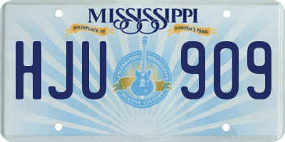 MS license plate HJU909