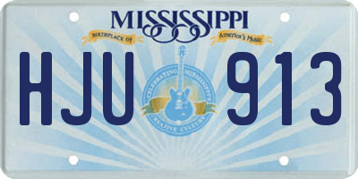 MS license plate HJU913