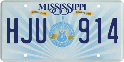 MS license plate HJU914