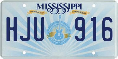 MS license plate HJU916