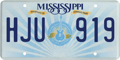 MS license plate HJU919