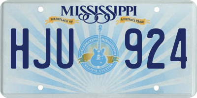 MS license plate HJU924
