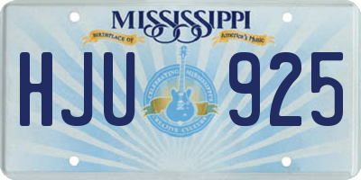MS license plate HJU925