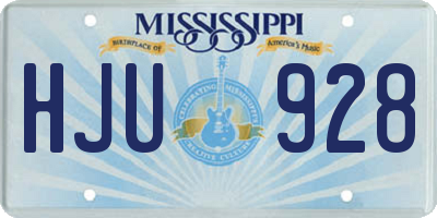 MS license plate HJU928
