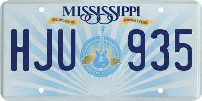 MS license plate HJU935