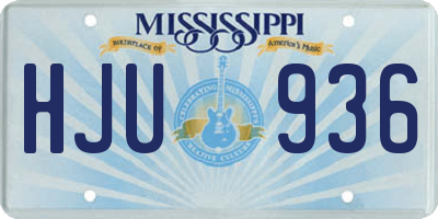 MS license plate HJU936