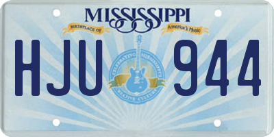 MS license plate HJU944