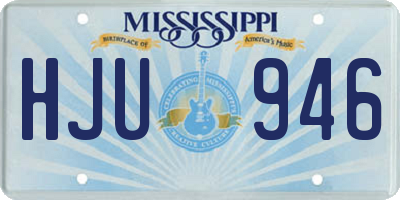 MS license plate HJU946