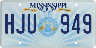 MS license plate HJU949