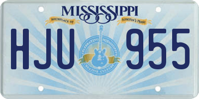 MS license plate HJU955
