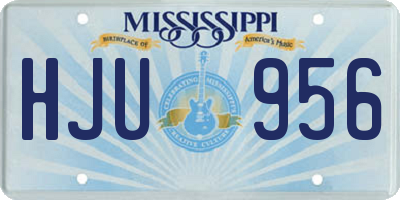 MS license plate HJU956