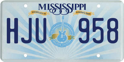 MS license plate HJU958