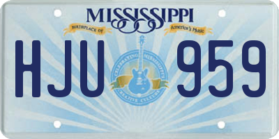 MS license plate HJU959
