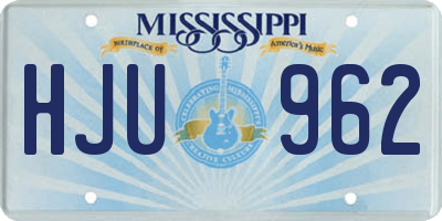 MS license plate HJU962