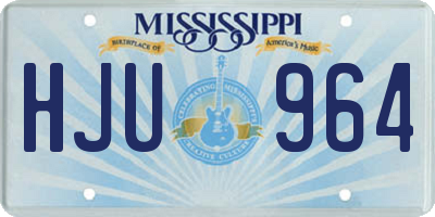 MS license plate HJU964