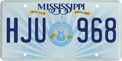 MS license plate HJU968