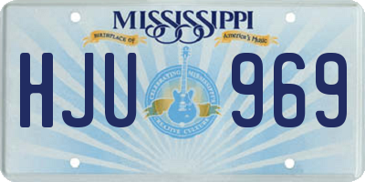 MS license plate HJU969