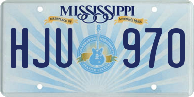MS license plate HJU970