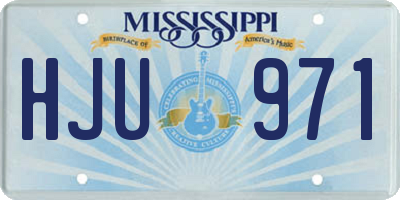 MS license plate HJU971