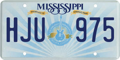 MS license plate HJU975
