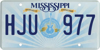 MS license plate HJU977