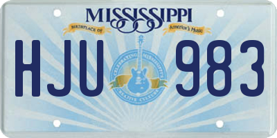 MS license plate HJU983