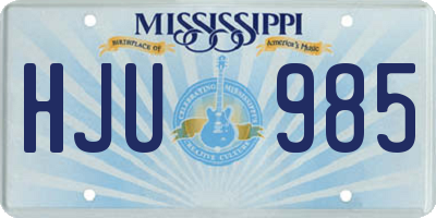 MS license plate HJU985