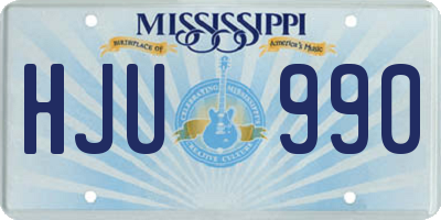 MS license plate HJU990