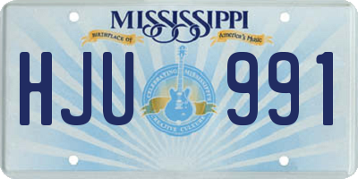 MS license plate HJU991