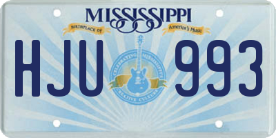 MS license plate HJU993