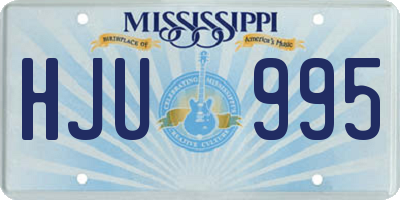 MS license plate HJU995